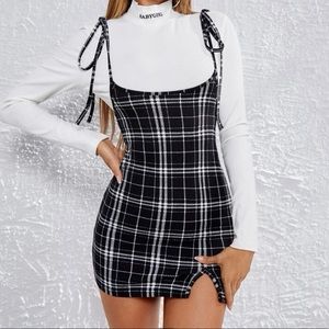 BAIO CHECK OVERALL DRESS